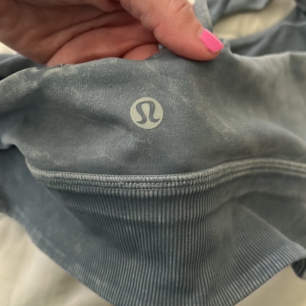 Lululemon Free To Be Bra *Long Line Rib Snow Wash Washed size 10 - Picture 12 of 16